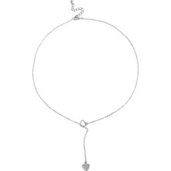 Náhrdelník Dámský náhrdelník se srdíčky G709 stříbrná