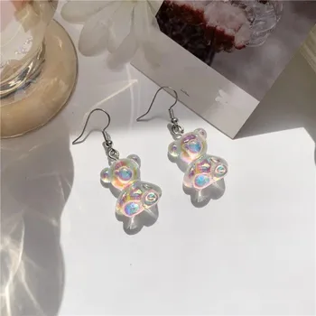 Náušnice Dámské visací náušnice medvěd J140 6