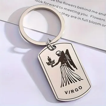 Klíčenka znamení zvěrokruhu - panna - ocelová (Přívěšek na klíče znamení zvěrokruhu - panna)