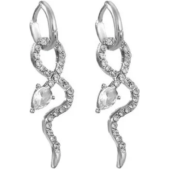 Náušnice Dámské kruhové náušnice s hadem