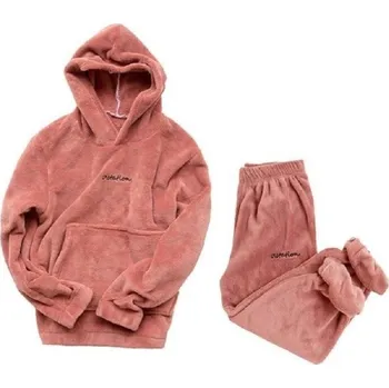 Dámské pyžamo Dámské hřejivé pyžamo P2672 světle červená S