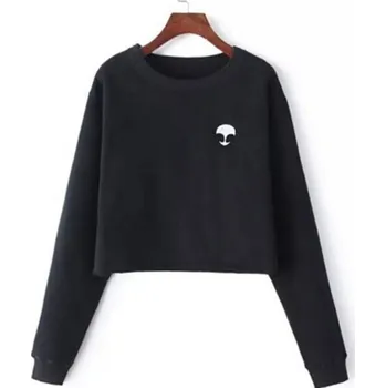 Dámská mikina Dámská krátká mikina mimozemšťan černá M