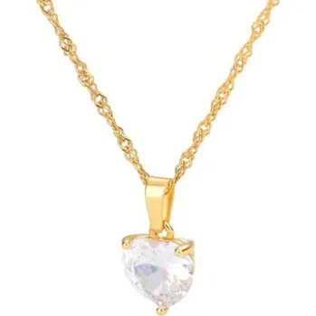 Náhrdelník Dámský náhrdelník s přívěskem srdce zlatá