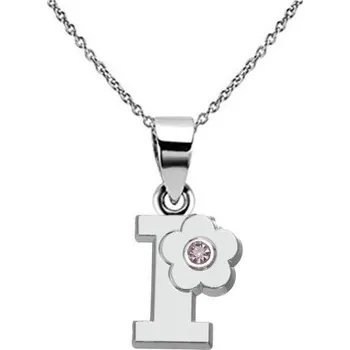 Náhrdelník Dámský náhrdelník s písmenem a květinou I