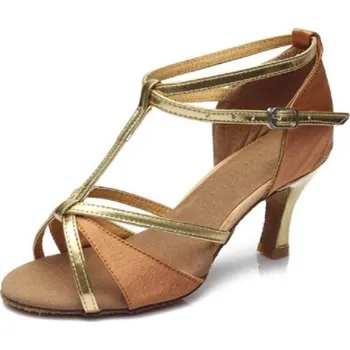 Dámské sandále Dámské taneční boty 82008 hnědá 37 7 cm