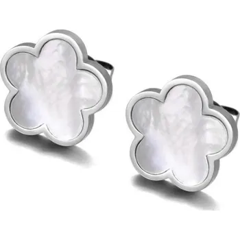 Náušnice Dámské peckové náušnice květy H762 stříbrná