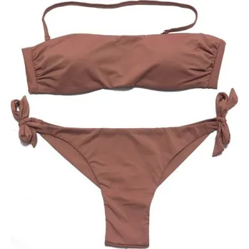 Dámské plavky Dámské bikiny P417 světle hnědá L