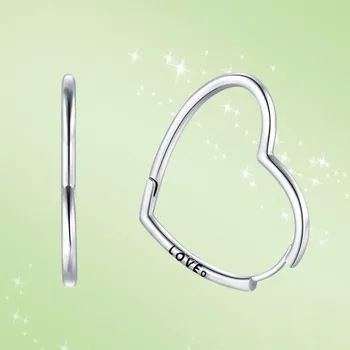 Šperk Dámské náušnice srdce R30 stříbrná