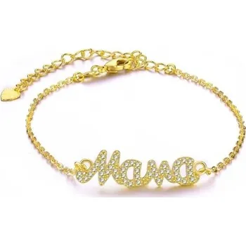 Náramek Dámský řetízkový náramek máma zlatá 1