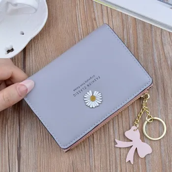 Peněženka Dámská peněženka s květinou M271 šedá