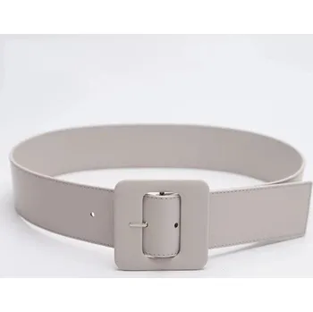 Opasek Dámský kožený pásek L109 světle šedá