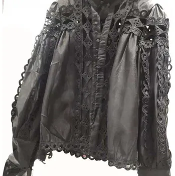 Dámská košile Dámská děrovaná košile Natasha černá L