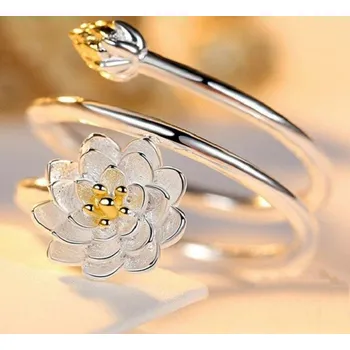 Prsten Dámský prstýnek s květinou D2688