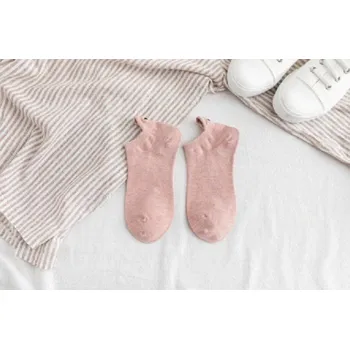 Dámské ponožky Dámské ponožky s vtipnou výšivkou růžová