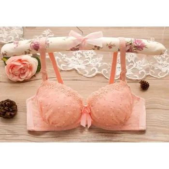Podprsenka Dámská podprsenka s mašličkou Nadia růžová 80B