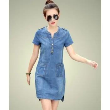 Dámské šaty Dámské džínové šaty Irma světle modrá M