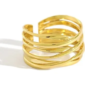 Prsten Dámský prstýnek D1537 zlatá