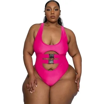 Dámské plavky Dámské plavky P1010 tmavě růžová 3XL