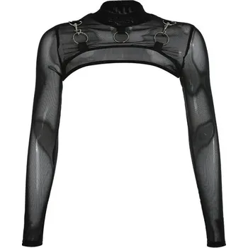 Dámský crop top s dlouhým rukávem P597 XS