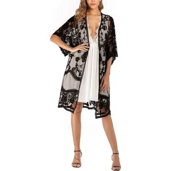 Dámský krajkový cardigan P1182 černá