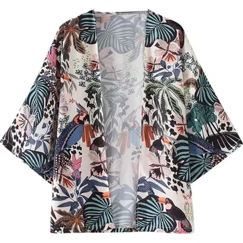 Dámský přehoz s pestrým potiskem M