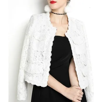 Dámský krajkový blejzr bílá M