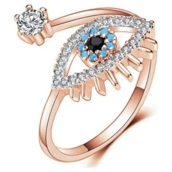 Prsten Dámský prstýnek s okem D2602 starorůžová