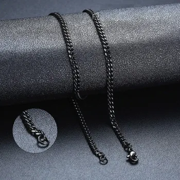 Náhrdelník Dámský punkový řetízek černá 45 cm 3 mm