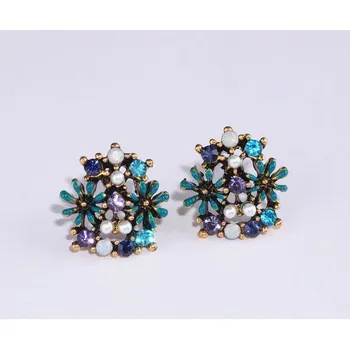 Náušnice Dámské náušnice s krystaly G1070