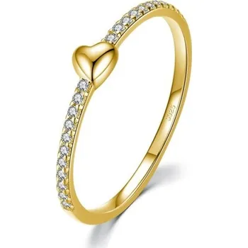 Prsten Dámský prstýnek se srdcem D2030 zlatá 6