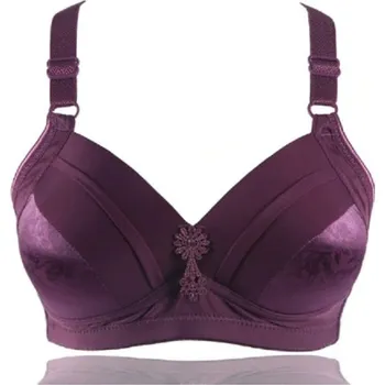 Podprsenka Dámská podprsenka s květinou tmavě fialová 85B