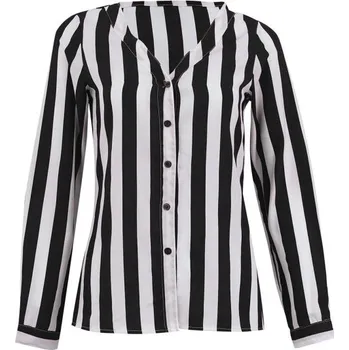 Dámská košile Dámská pruhovaná košile Olivia černá L
