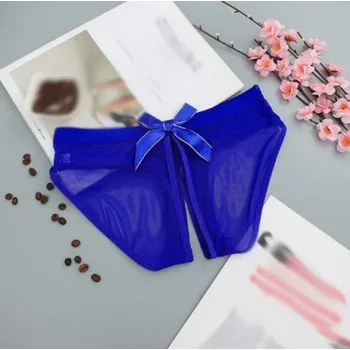 Kalhotky Dámské sexy kalhotky s otvorem modrá