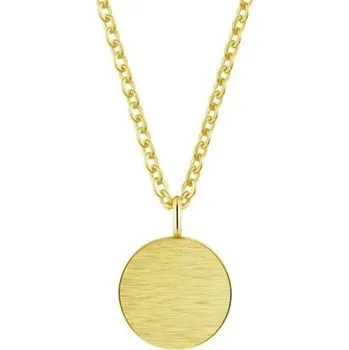 Šperk Dámský náhrdelník s kulatým přívěskem zlatá