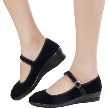 Dámské baleríny Dámské elegantní baleríny s přezkou - Černé 34