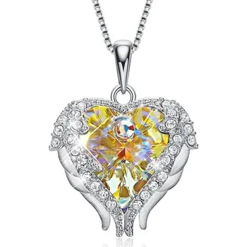 Náhrdelník Dámský náhrdelník s andělskými křídly žlutá