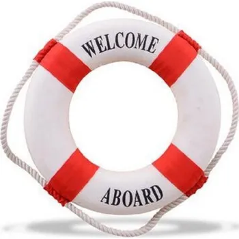 Dekorace záchranný kruh červená