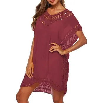 Dámské šaty Dámské plážové šaty P333 vínová