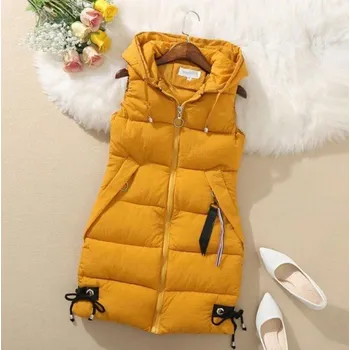 Dámská vesta Dámská prošívaná vesta A3065 žlutá M