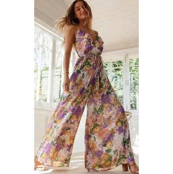 Dámský overall Dámský květovaný overal s volánky A2049 L