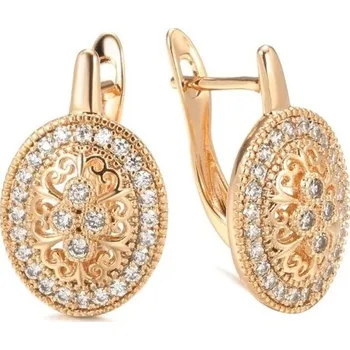 Náušnice Dámské náušnice se zirkony G1122 zlatá