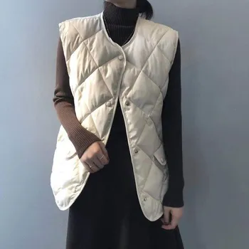 Dámská prošívaná vesta P2181 béžova S