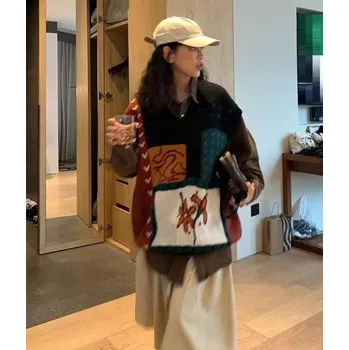 Dámská pletená vesta P2401 černá XS