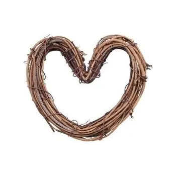 Věnec Dekorativní proutěné srdce 10 cm