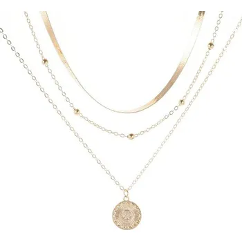 Náhrdelník Dámský náhrdelník s přívěskem D34 zlatá