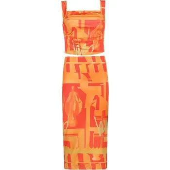 Dámská sukně Dámský crop top a sukně B1072 M