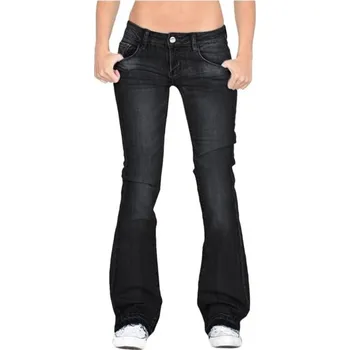 Dámské džíny Dámské džíny do zvonu A201 černá XS