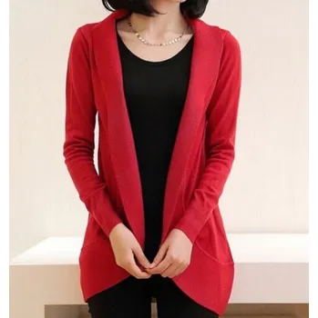Dámský pletený cardigan A2952 červená M