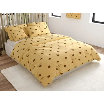 Povlečení Textilomanie LOVE FOR krémové 140 x 200, 70 x 90 cm