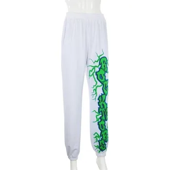 Dámské bílé tepláky s potiskem A371 XS